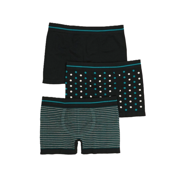 Kitro Drago Cotton &amp; Elastane Striped Blue 3 Pack Trunks XXL