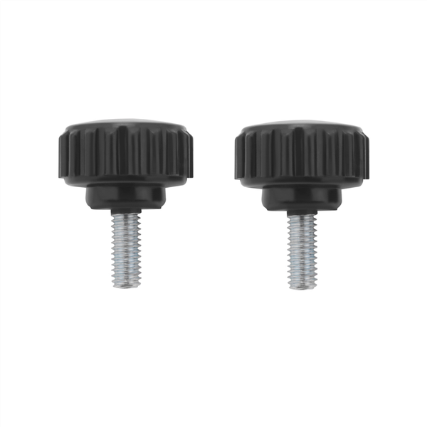 x 10mm Round Head Screw On Thumbscrews Knurled Clamping Knob 2 Pcs