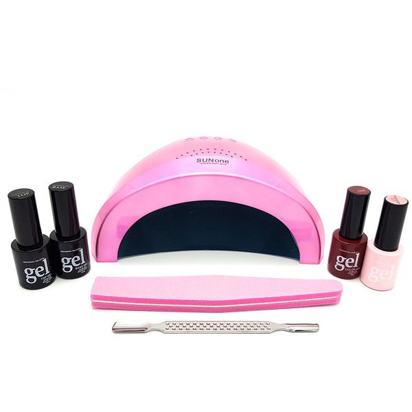Bufftee Gel Nail Polish Starter Kit and UV LED Gel Nail Lamp