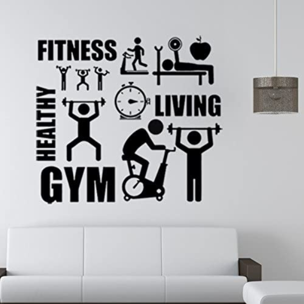 Fitness Healthy Gym Body Shape Wall Decal