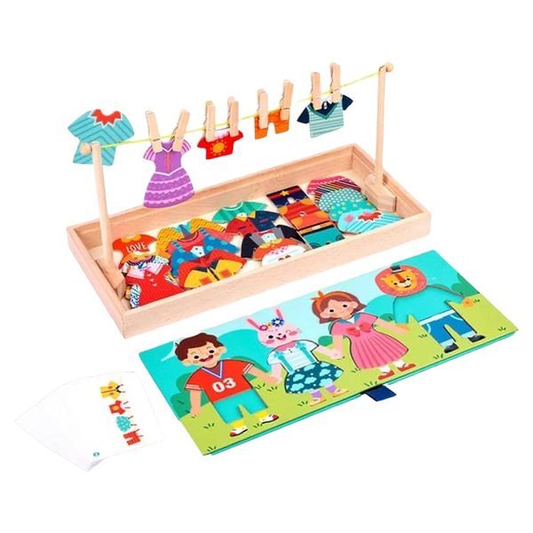 Montessori Dry Clothes - Colour Classification Toy