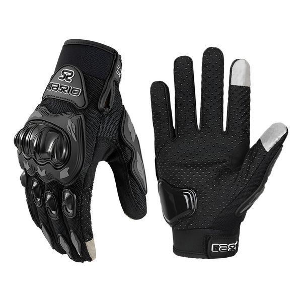 Breathable Motorcycle Gloves Anti Slip Full Finger for Men and Women Phones
