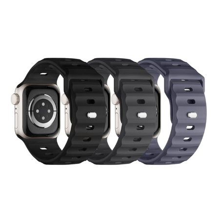 Silicone Sport Straps Compatible with Apple Watch 42/44/45/49mm - 3 Pack Image