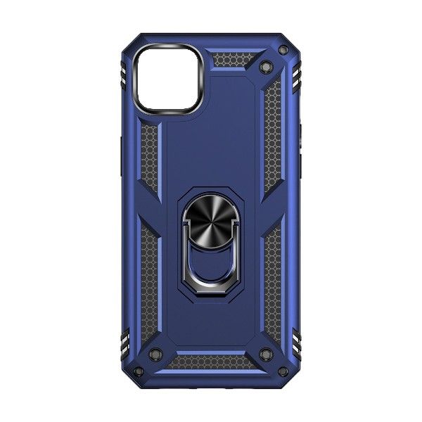 Shockproof Armor Case With Metal Kickstand For IPHONE 13 - Silver