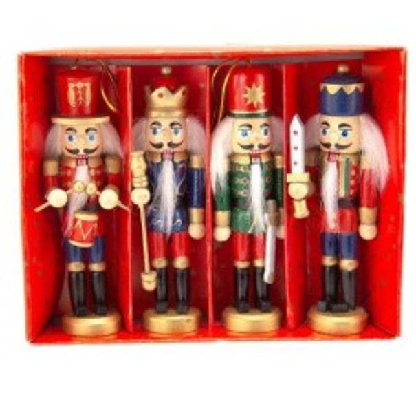 Flexxy High-quality Traditional Nutcracker Hanging Ornaments 4 pcs