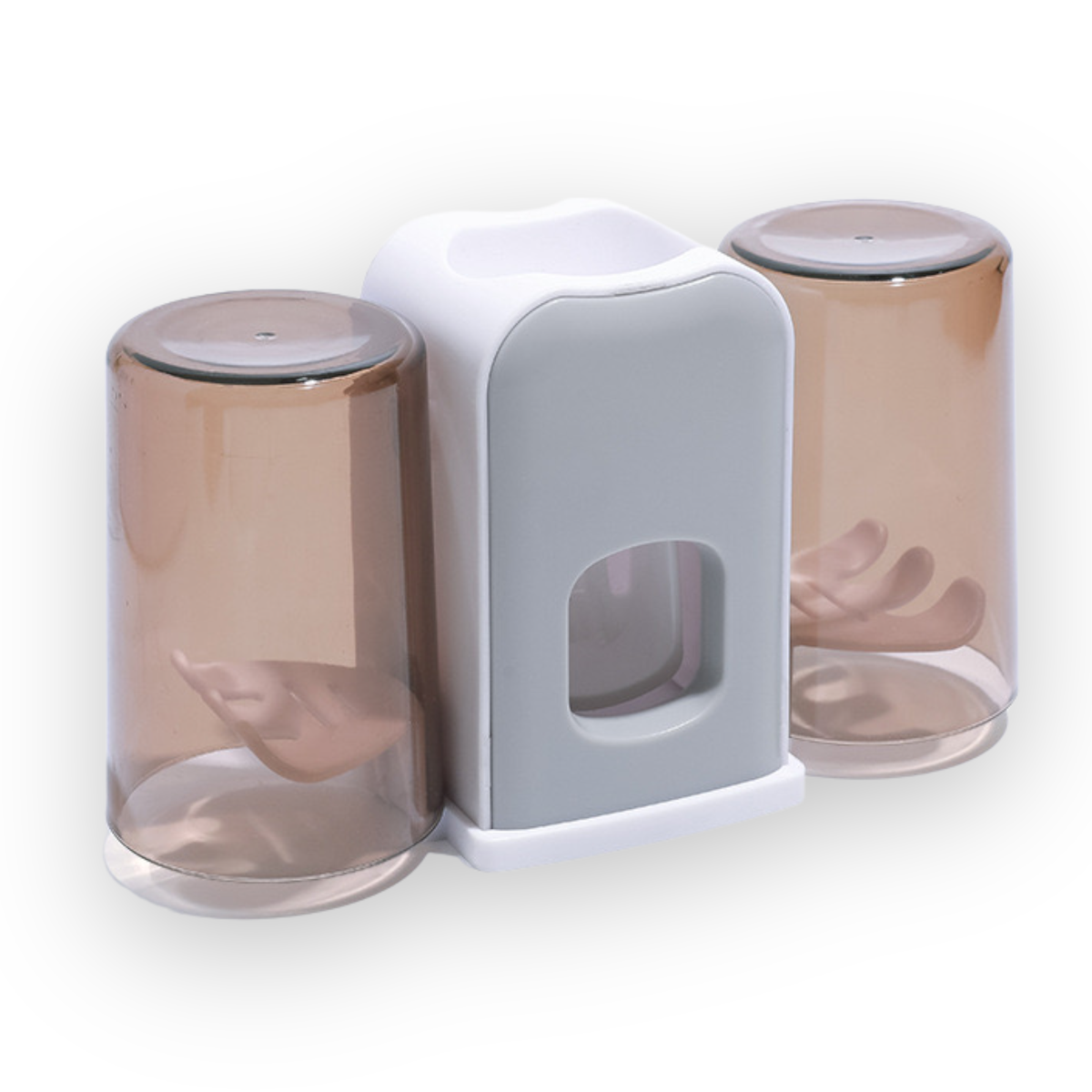 Multifunctional Toothbrush Holder with Builtin Toothpaste Dispenser 2