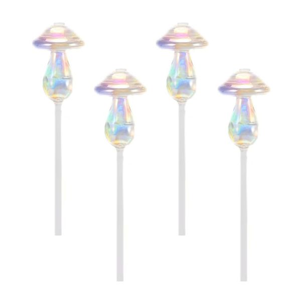 4Piece Plant Mushroom Watering Globes Automatic Plant Waterer Glass Bulbs