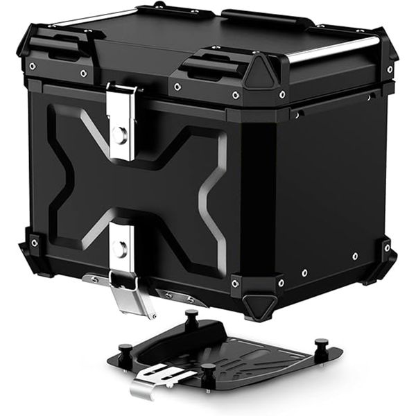 55L Universal Motorcycle Aluminum Alloy Top Case for Store Helmet&amp;Luggage