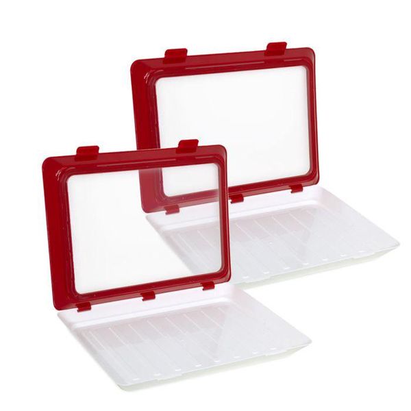 Food Preservation Tray with Plastic Wrap (Set of 2)