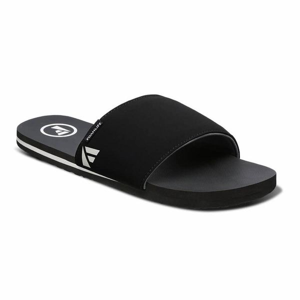 Men's Slides Black. by Foamlife