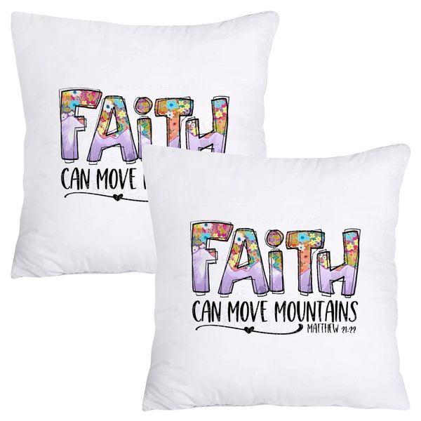Scatter Cushion Cover Set - Faith Can Move Mountains