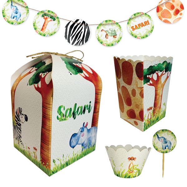 Safari Party Decoration Pack – Set of 12