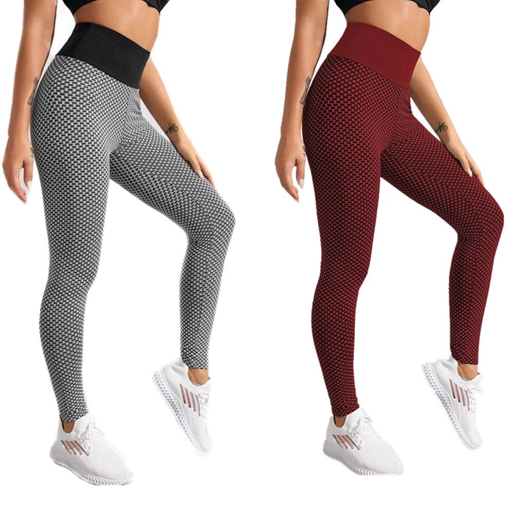 Women's High Waist Yoga Pants Tummy Control Leggings Slimming Ruched Butt  Lifting Leggins Black Stretchy Textured Workout Tights - Yoga Pants -  AliExpress