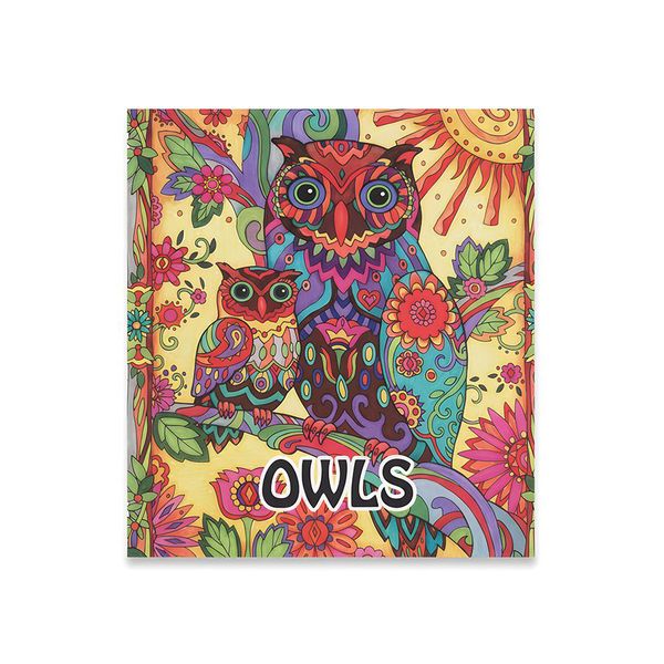 Relaxing Owls Adult Coloring Book - Stress Relief Designs