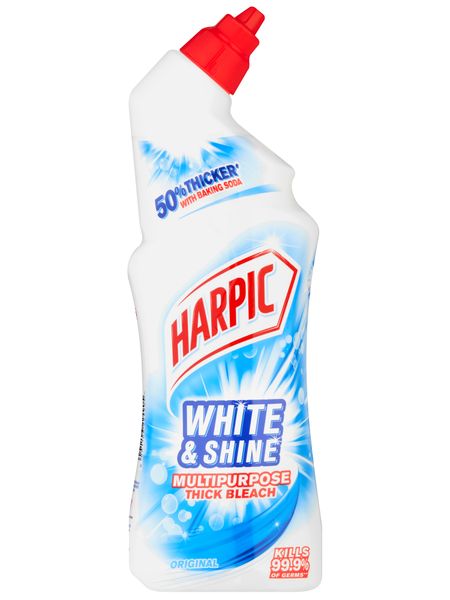 Harpic 750ml, Thick Bleach, Toilet Cleaner, Original