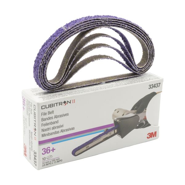 3M Cubitron II File Belt 786F, 10 mm x 330 mm, 36+