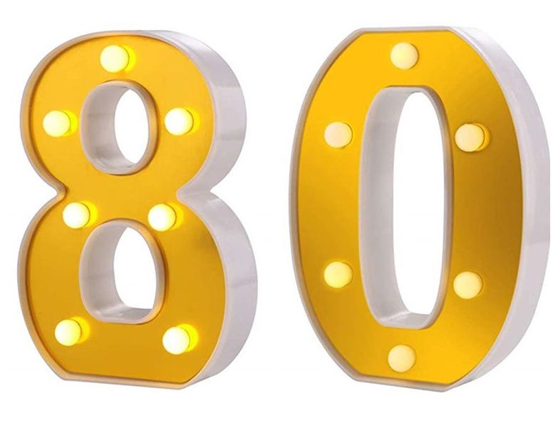 LED Number Tabletop Light -80