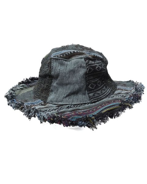 SKA Mix Patch Hemp Woven Cotton Hippie Frill Sun Hats