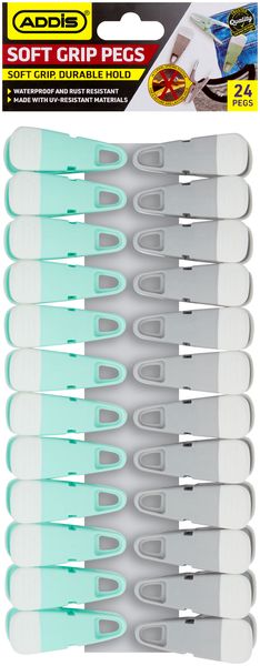 Addis - Soft Grip Pegs 24 pack