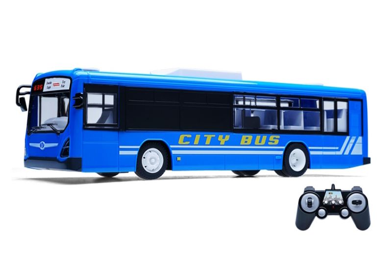 1/20 R/C City Bus (33cm Long) with Battery &amp; USB Charger (Blue)