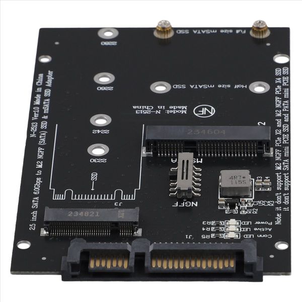 M 2 Ngff Msata Ssd To 2 5Inch Sata 3 0 Adapter 2 In 1 Converter Card