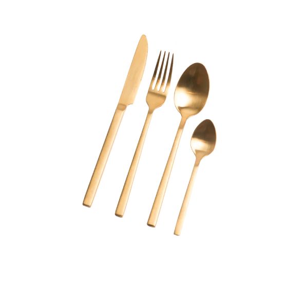 New York 16pc Gold Cutlery Set