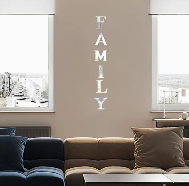 Beautiful Family Acrylic Mirror Home Decor Wall Art