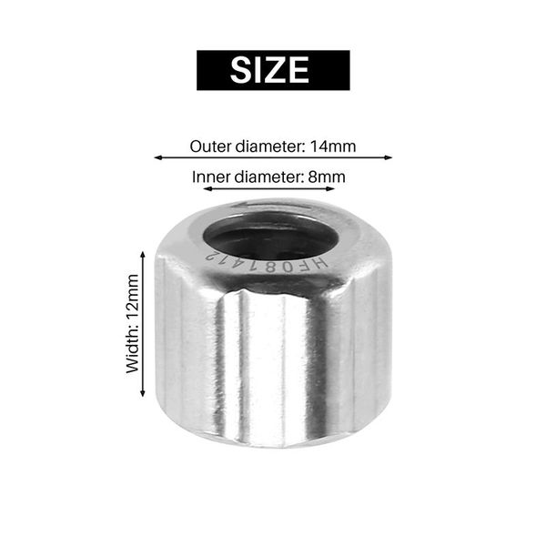 10Pcs Needle Bearing Hf081412 Outer Hexagonal One-Way Needle