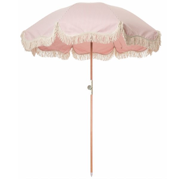 The Beach Bums Beach Umbrella - Pink stripe