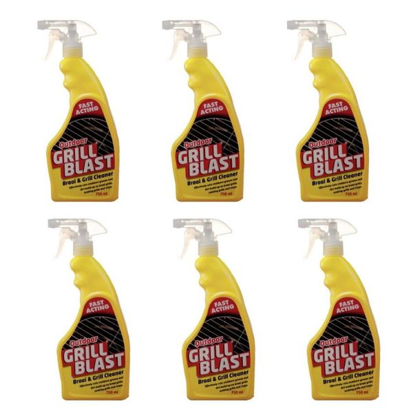 Outdoor Grill Blast - Braai Braai &amp; Grill Cleaner 750ml - Pack of 6