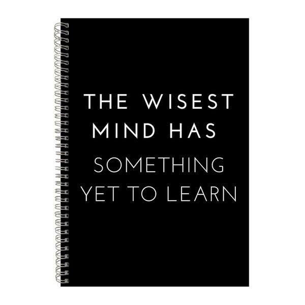 Wisest A4 Notebook Spiral Lined Motivational Saying Graphic Notepad Gift236
