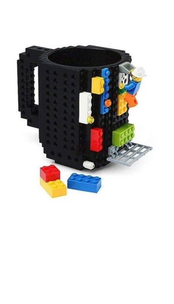 Build A Brick Coffee Mug Cup - Black Colour