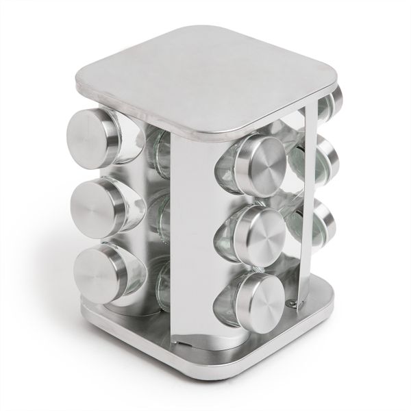 George &amp; Mason - Rotating Stainless Steel Spice Rack