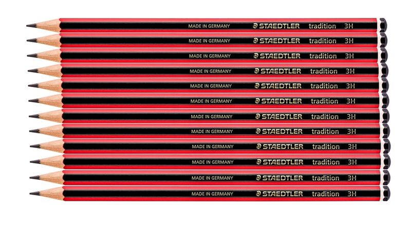 STAEDTLER Tradition 3H - 110 Pencil Box of 12