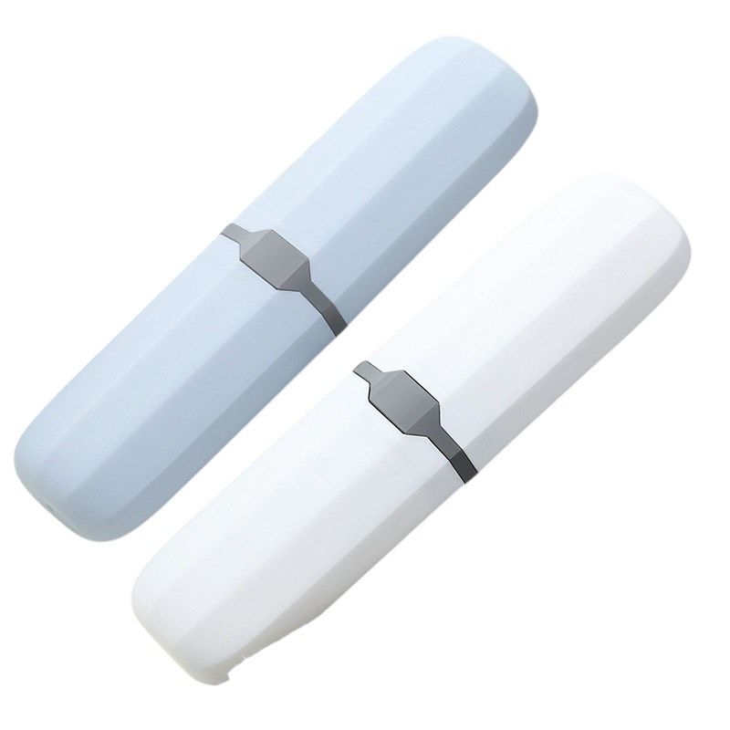 Travel Toothbrush Holder Portable Toothbrush Case - Set of 2-699-Blue/White