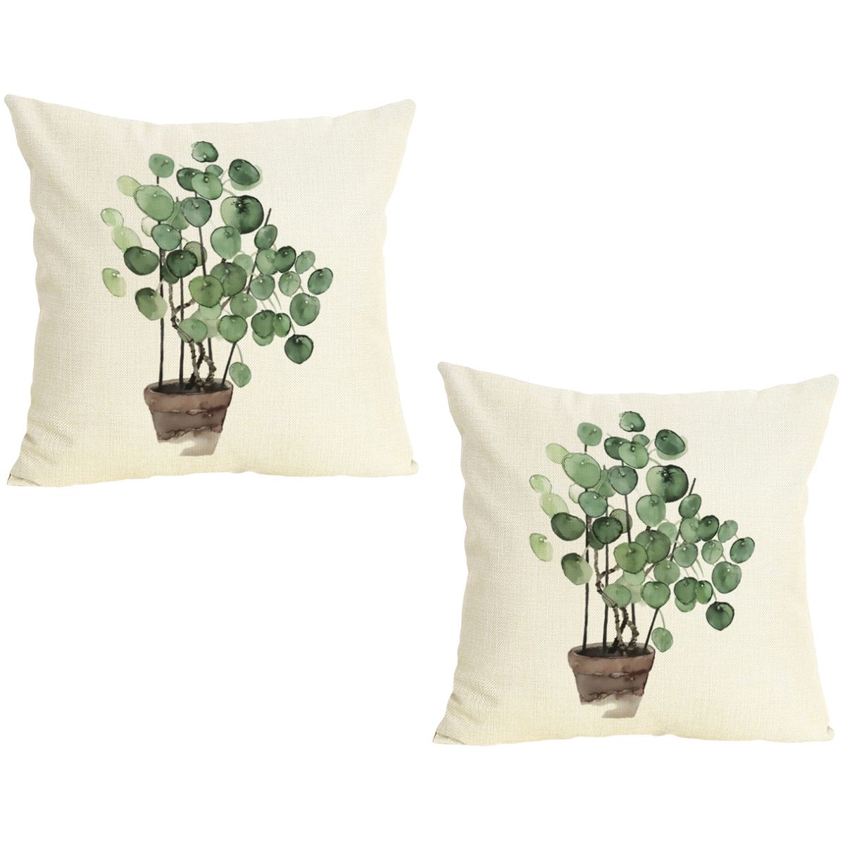 MamaMiaThrow Cushion/Pillow Cover Set of 2 Plant Double Shop Today. Get it Tomorrow