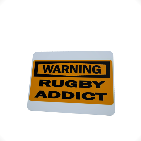 Warning Rugby Adict - Mouse Pad