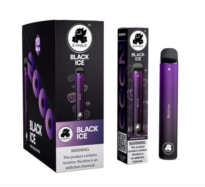E-XHALE 2000 Puffs Disposable Vapes (Pack of 2) - Black Ice