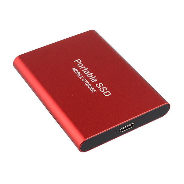 2TB USB-C SSD Portable Shockproof Red