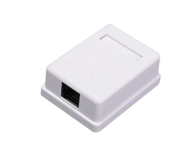 CAT 5e Wall Box - Single RJ45 Network Connector
