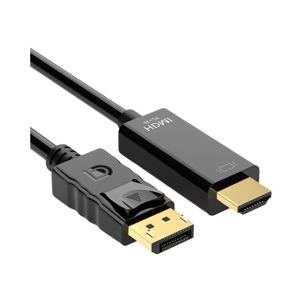 Display Port to HDMI Cable 1.8 Meter-4K Gold Plated High Quality Cable-(GC)