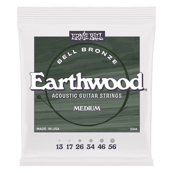 Ernie Ball 2344 - Earthwood Bell Bronze Acoustic Strings - Med