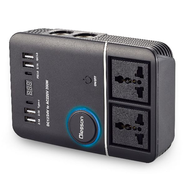 Olesson Car Power Inverter with Dual 220V AC Outlets
