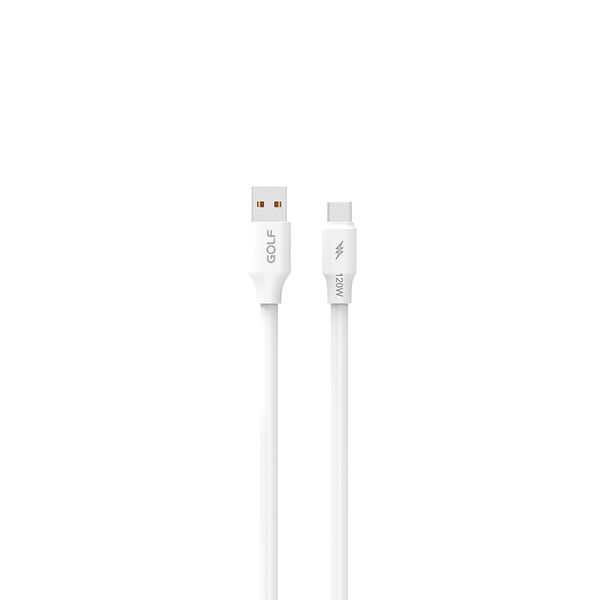 Golf GC-98T 120W 6A Type-C PVC Tube Cable - White 1m