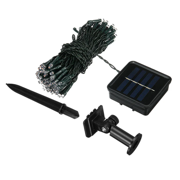 Decorative Waterproof Solar 12 Meter String/100 LED Lights - White