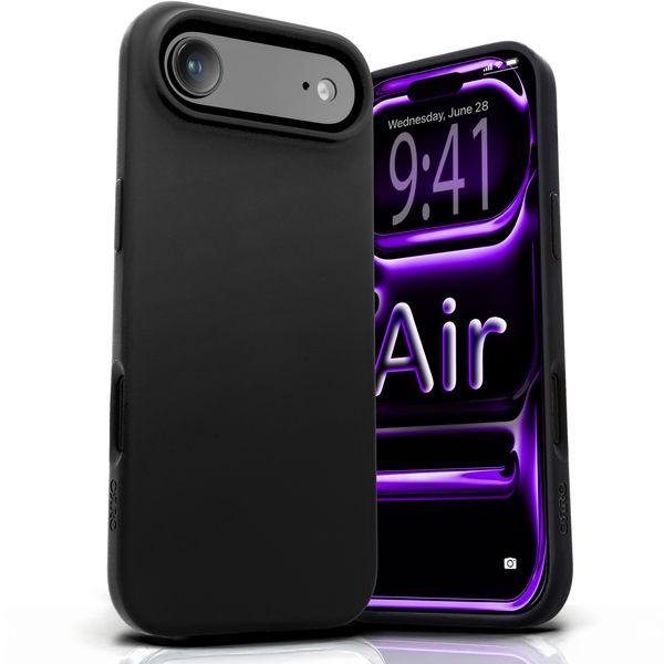 ORRO Black Silicone Case Compatible With iPhone Air - Soft-Touch Finish