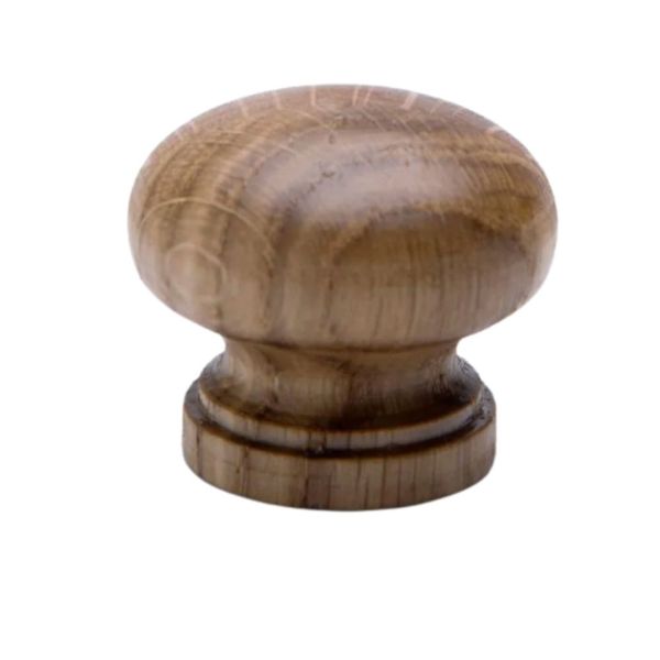 Pack of 10 x Knob, Lacquered Oak, 34mm
