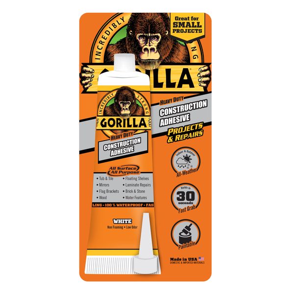 Gorilla Construction Adhesive Tube 74ml 2.5oz