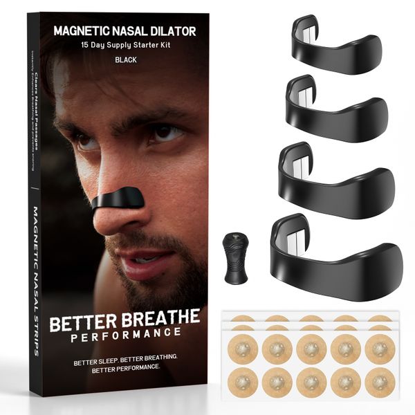 15 Day Magnetic Nose Strips - Breathing Aid and Airflow Support