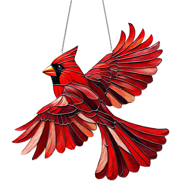 Mythical Fire Phoenix Painting Christmas Ornaments Sun Catcher Visor Acryli